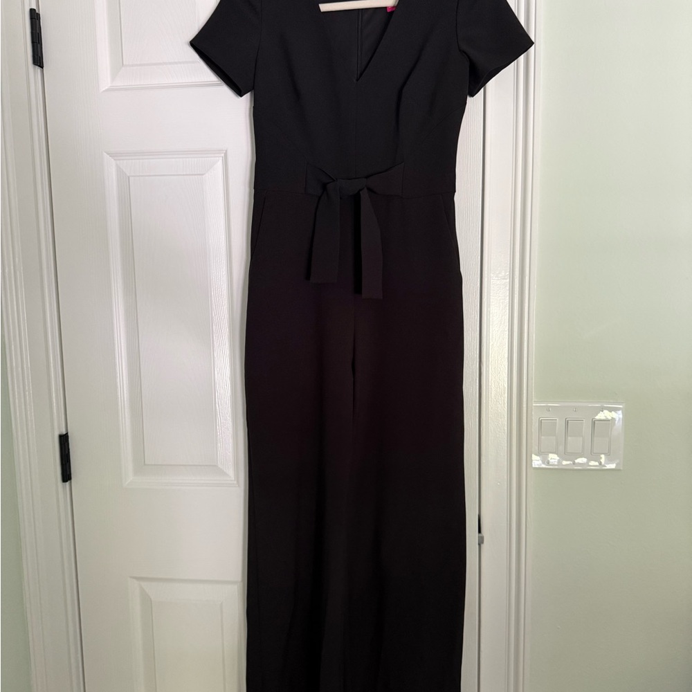 Vince Camuto Black V-Neck Jumpsuit